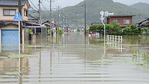 豪雨災害の様子