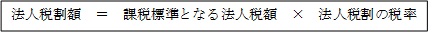 法人税割額　＝　課税標準となる法人税額　×　法人税割の税率