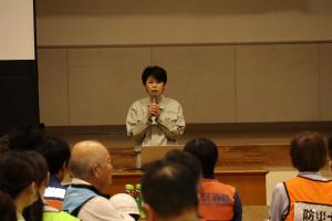 笠岡市水防訓練　大島中学校