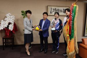 岡山シーガルズ河本監督との面会