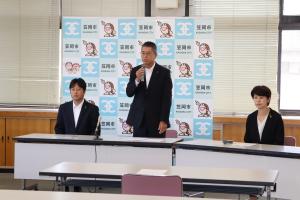 記者会見（副市長・教育長就任）