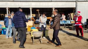 番町冬祭りもちつき大会参観