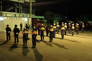 笠岡市消防団年末特別広報出発式2