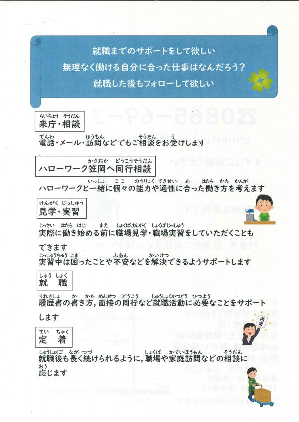 障害のある方の働きたいかたへ（裏面）