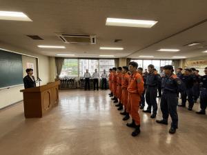 01中国地区消防救助技術指導会出場選手激励会