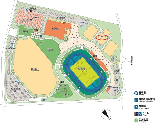 笠岡総合スポーツ公園配置図