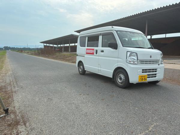測定中 車