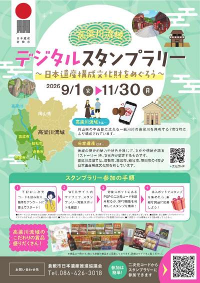 高梁川流域スタンプラリーチラシ