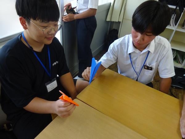 笠岡西中学校交流会