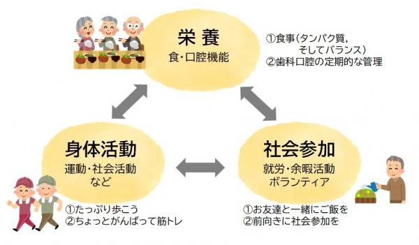 フレイル予防の3本柱