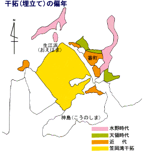 干拓埋立て地の変遷