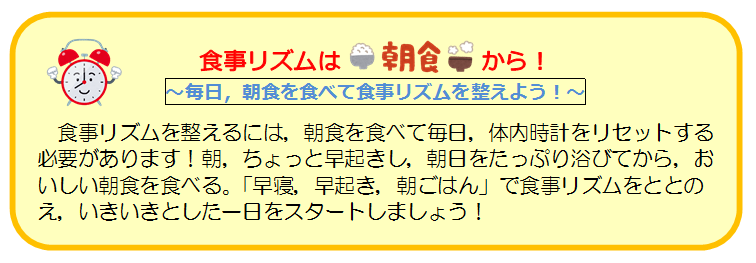 食事リズムは朝食から